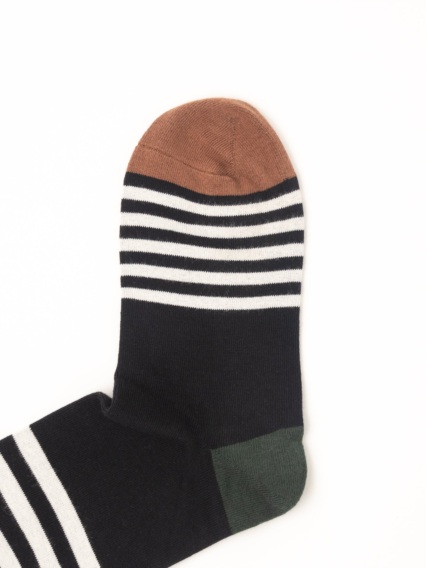 Block Stripe Crew Socks