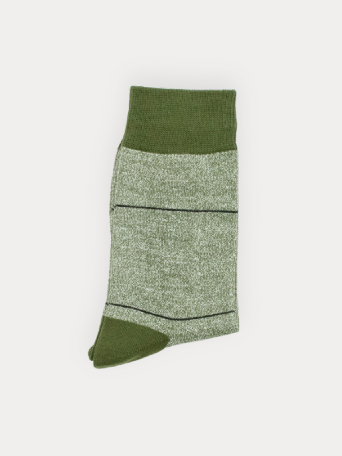 A pair of green socks on a grey background.