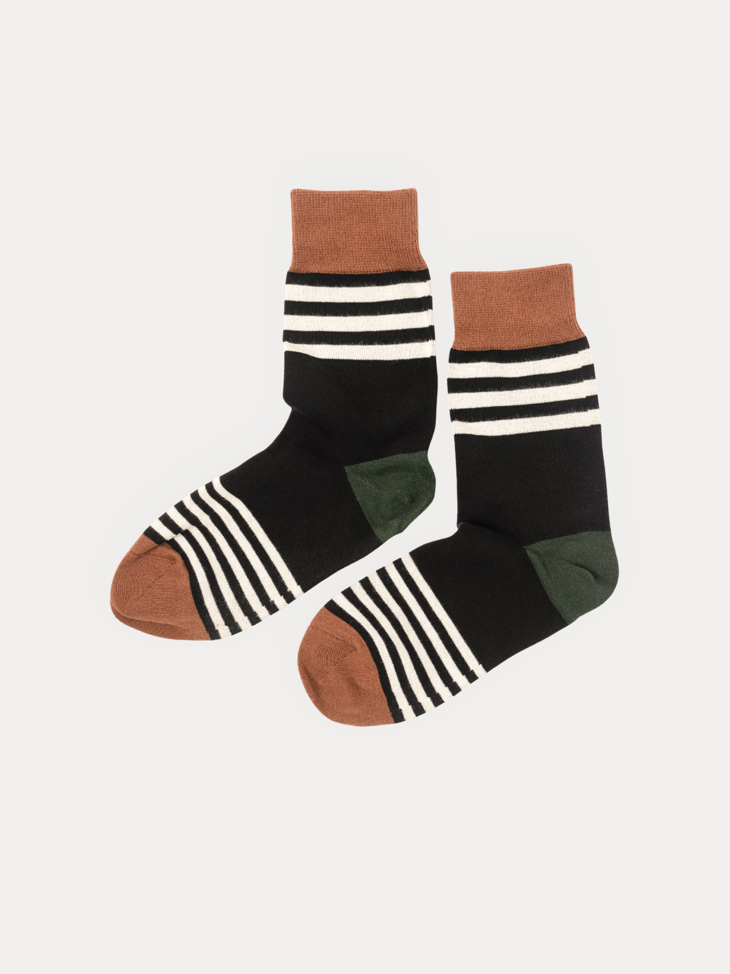 Block Stripe Crew Socks