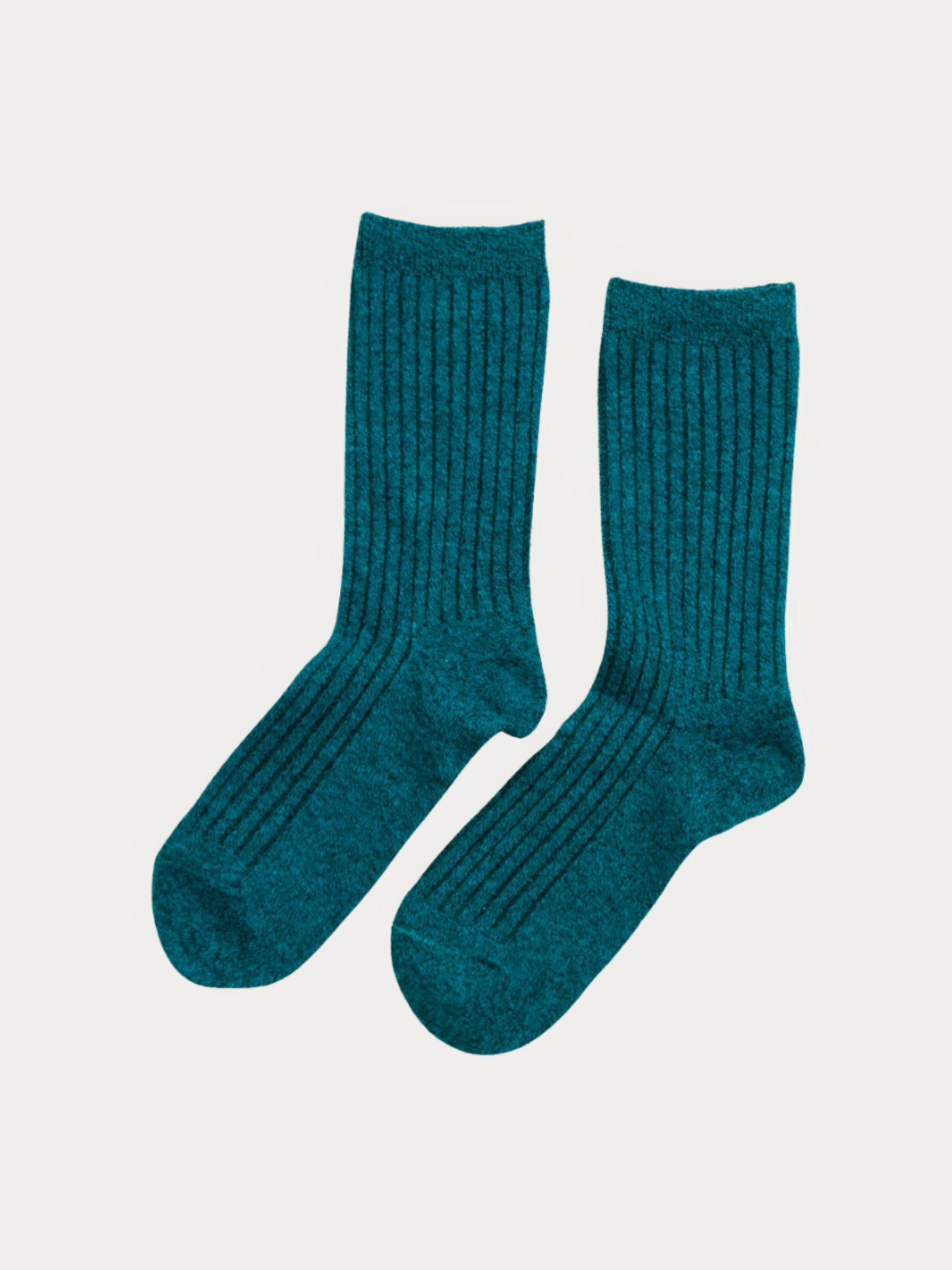 Ribbed Combed Cotton Crew Socks