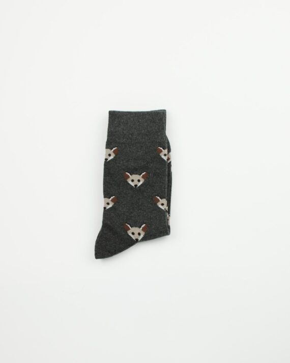 MensFoxCottonSocksDetailTwo