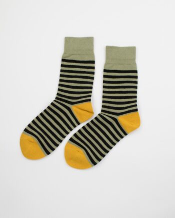 MensGreenYellowSocksWithBlackStripes