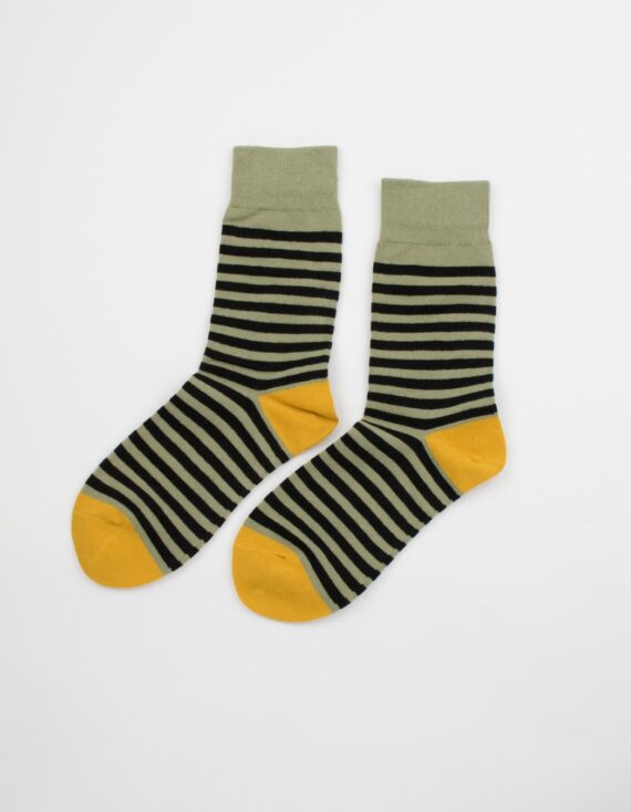 MensGreenYellowSocksWithBlackStripes