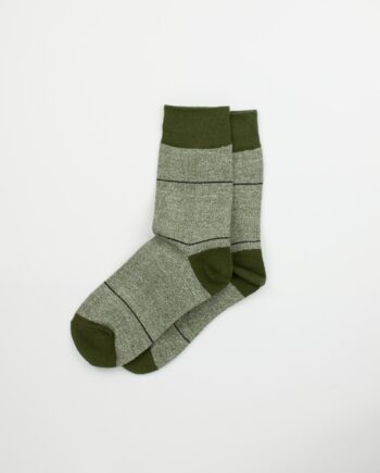 MensMixedColorGreenCrewSocks