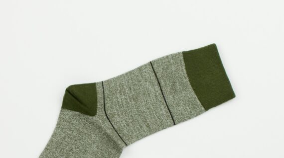 MensMixedColorGreenCrewSocksDetailone