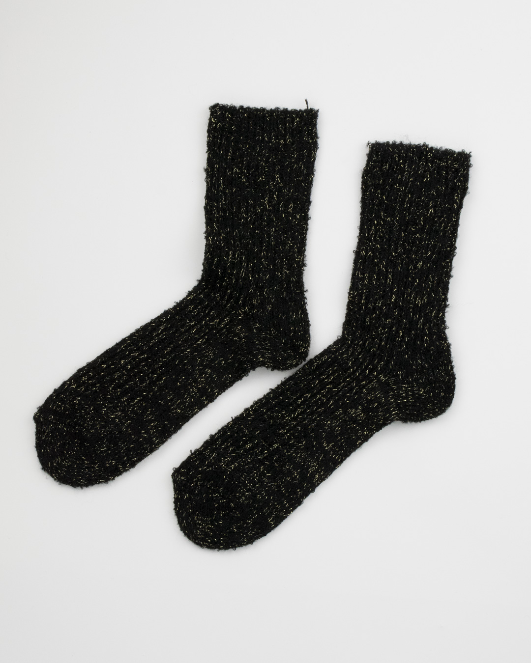 Mini Crew Socks with Golden Threads