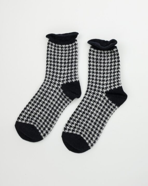 womenswoolclassichoundstoothminicrewsocks