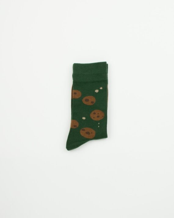 MensChocolateCookieCrewSocksGreen