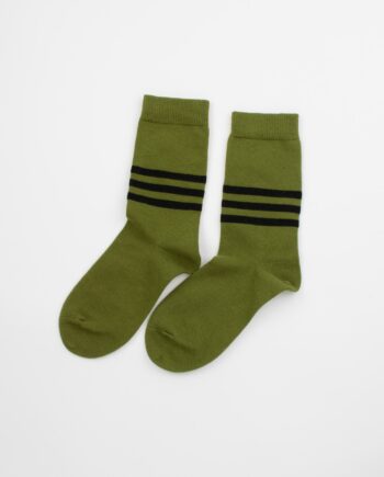 MensSolidGreenSockswithBlackStripes