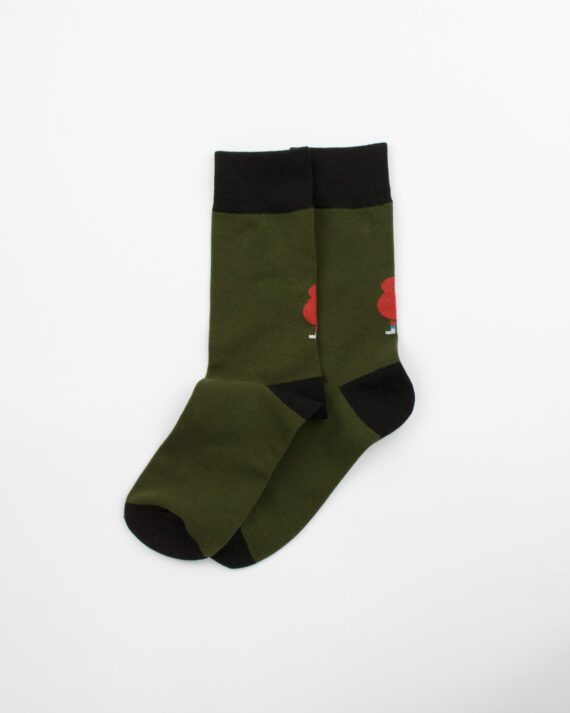 MensLittleBeanManSocksDarkGreen