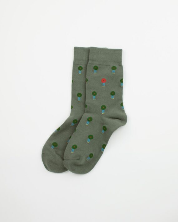 MensLittleButtonManCrewSocksGreen