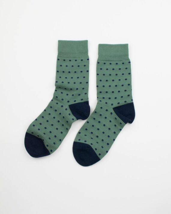 MensPolkaDotSocksLakeGreen