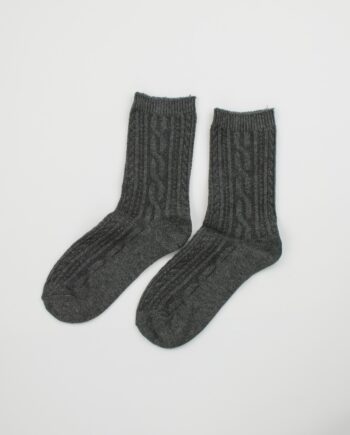 womensclassictwistpatterncrewsocksdarkgrey