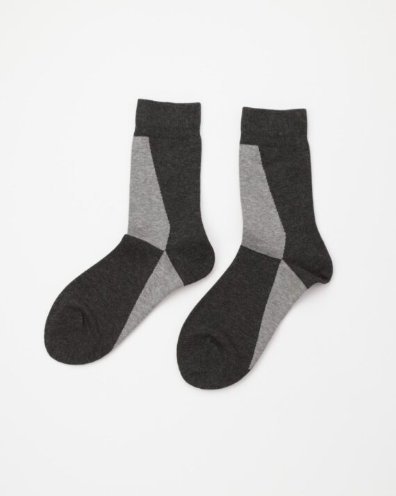 MensColorBlockSocksColorGrey