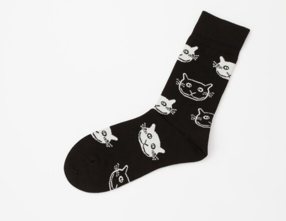 MensLuckyCatSocksColorBlack