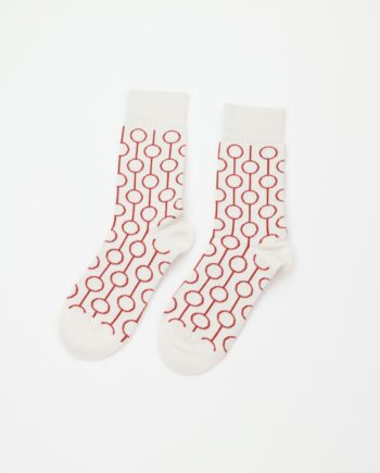 mensredcirclepatternsocks