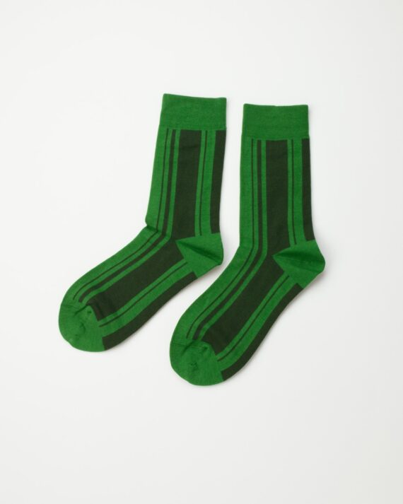 MensVintageGreenSockswithBlackStripes