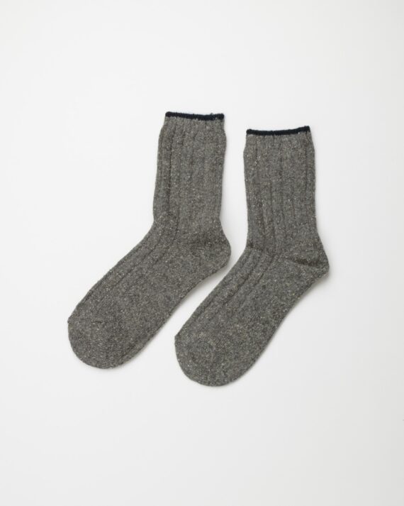 WomensCottonRibbedSocksGrey