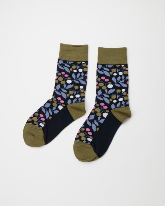 womensflowersocksmilitarygreen