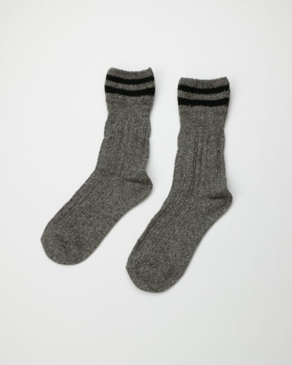 WomensSoftTwoStripesWinterSockGrey