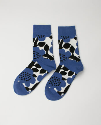 mensflowercrewsocksblue